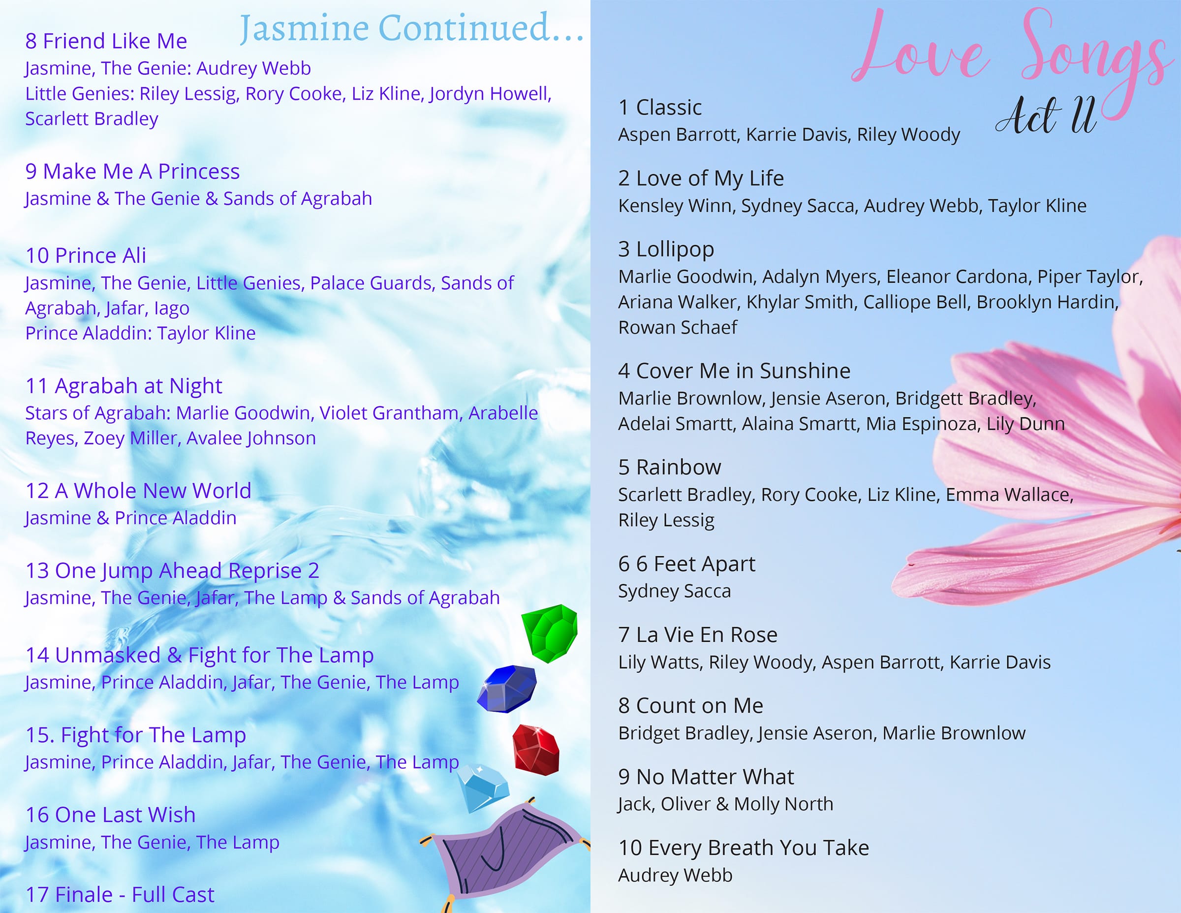 dance recital program booklet