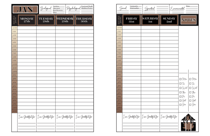 planner book printing